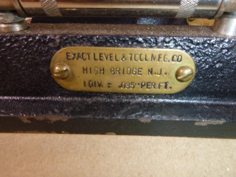 2x Vintage Exact Level & Tool Co. 12" V Groove Mechanics Level, High Bridge NJ - Royal Equipment High Bridge