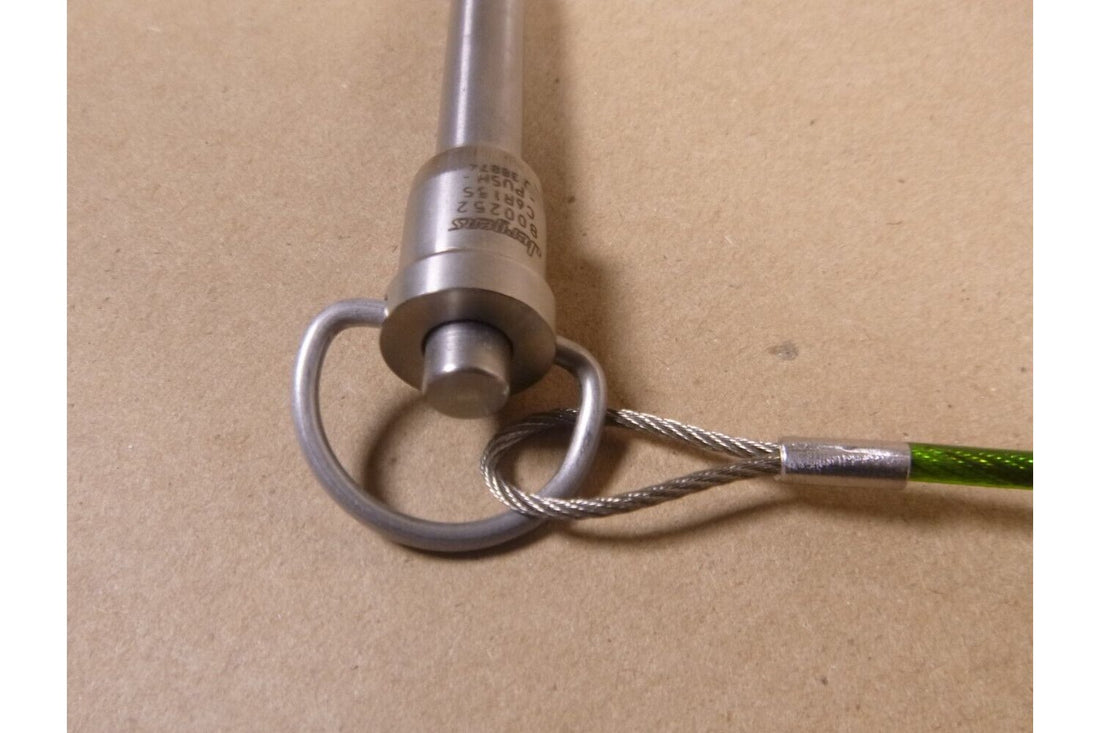 3/8" X 1-1/2" GRIP STAINLESS STEEL JERGENS 800252 BALL LOCK QUICK RELEASE PIN W/LANYARD | Industrial Replacement Nuts &amp; Bolts Distributor and Machinery Screws &amp; Fasteners Supply