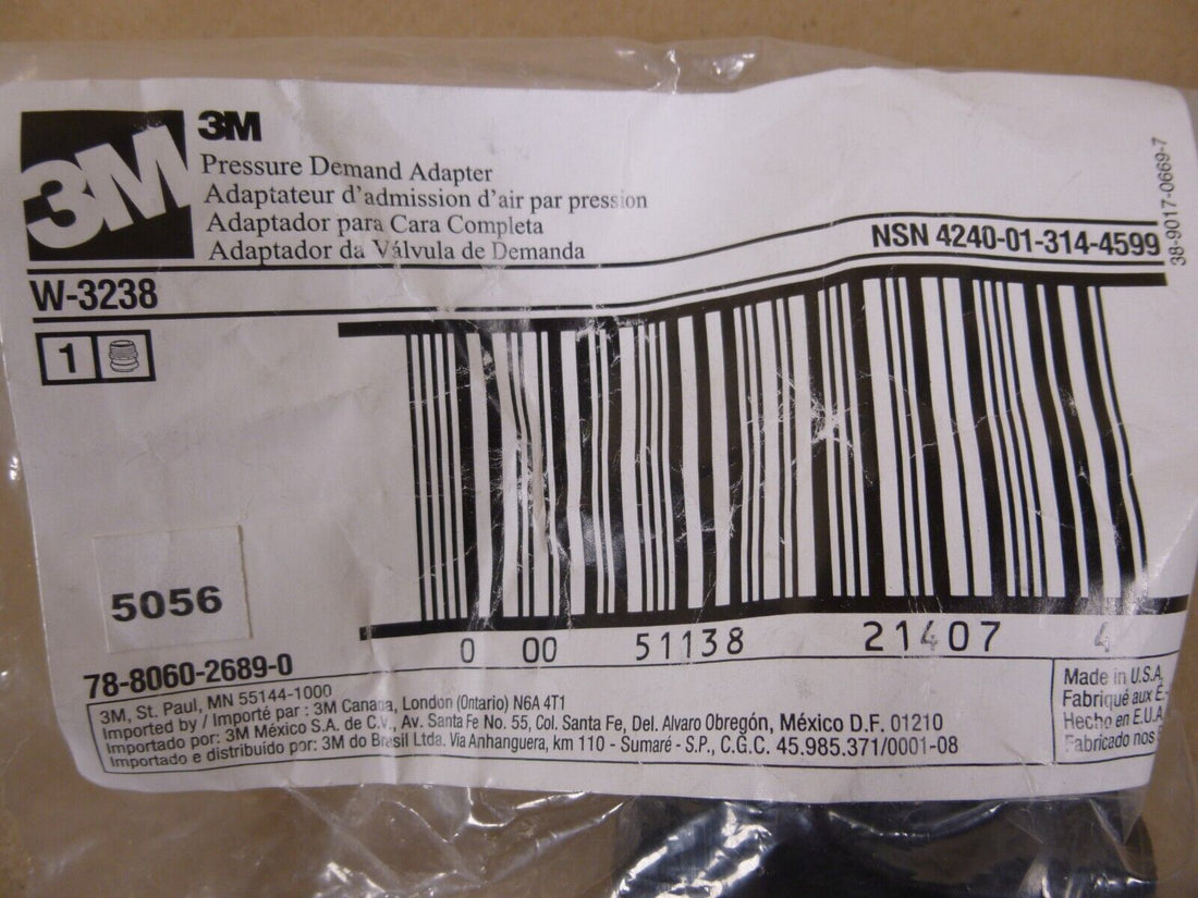 3M W-3238 Pressure Demand Adapter For W-3237 Kit 6000PD 7800S Facepiece | Industrial MRO Replacement Parts, Manufacturing Machine Parts &amp; Components, Heavy Equipment Parts Supplier