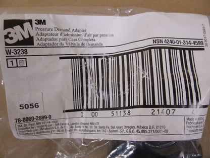 3M W-3238 Pressure Demand Adapter For W-3237 Kit 6000PD 7800S Facepiece | Industrial MRO Replacement Parts, Manufacturing Machine Parts &amp; Components, Heavy Equipment Parts Supplier