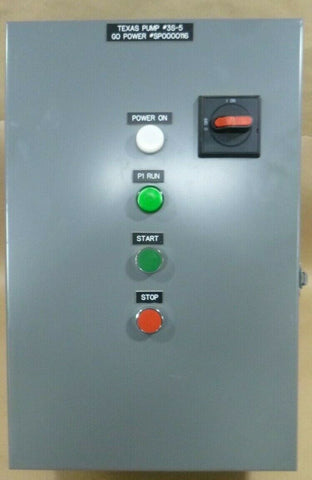 3S - 5 Texas Pump Control Panel 1/2 Hp 230V 3 Phase - Nema 3 Enclosure 18"x12"x6" - Royal Equipment TEXAS PUMP