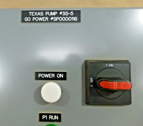 3S - 5 Texas Pump Control Panel 1/2 Hp 230V 3 Phase - Nema 3 Enclosure 18"x12"x6" - Royal Equipment TEXAS PUMP