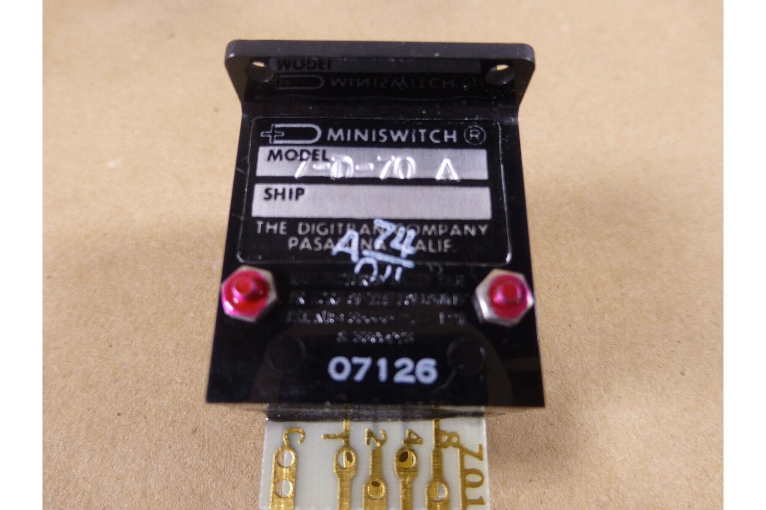 (3x) The Digital Company 07-D-0070 Miniswitch Switch , 5930-01-016-8825 | Electrical MRO Replacement Parts &amp; Components and Commercial Electrical Supplies Company