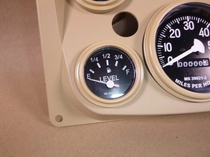 M998 Humvee Instrument Panel With 5 Gauge Set Tan 12338466, 2540-01-185-6117 *PAINT CRACKING* | Genuine HMMWV Replacement Parts and Military Surplus Humvee Parts &amp; Accessories