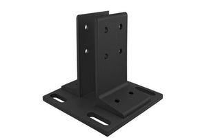 (4PACK) 2400 - BLACK 80/20 INC. 15 - SERIES FLOOR MOUNT BASE PLATE ALUMINUM 6.5"x6" - Royal Equipment Royal Equipment