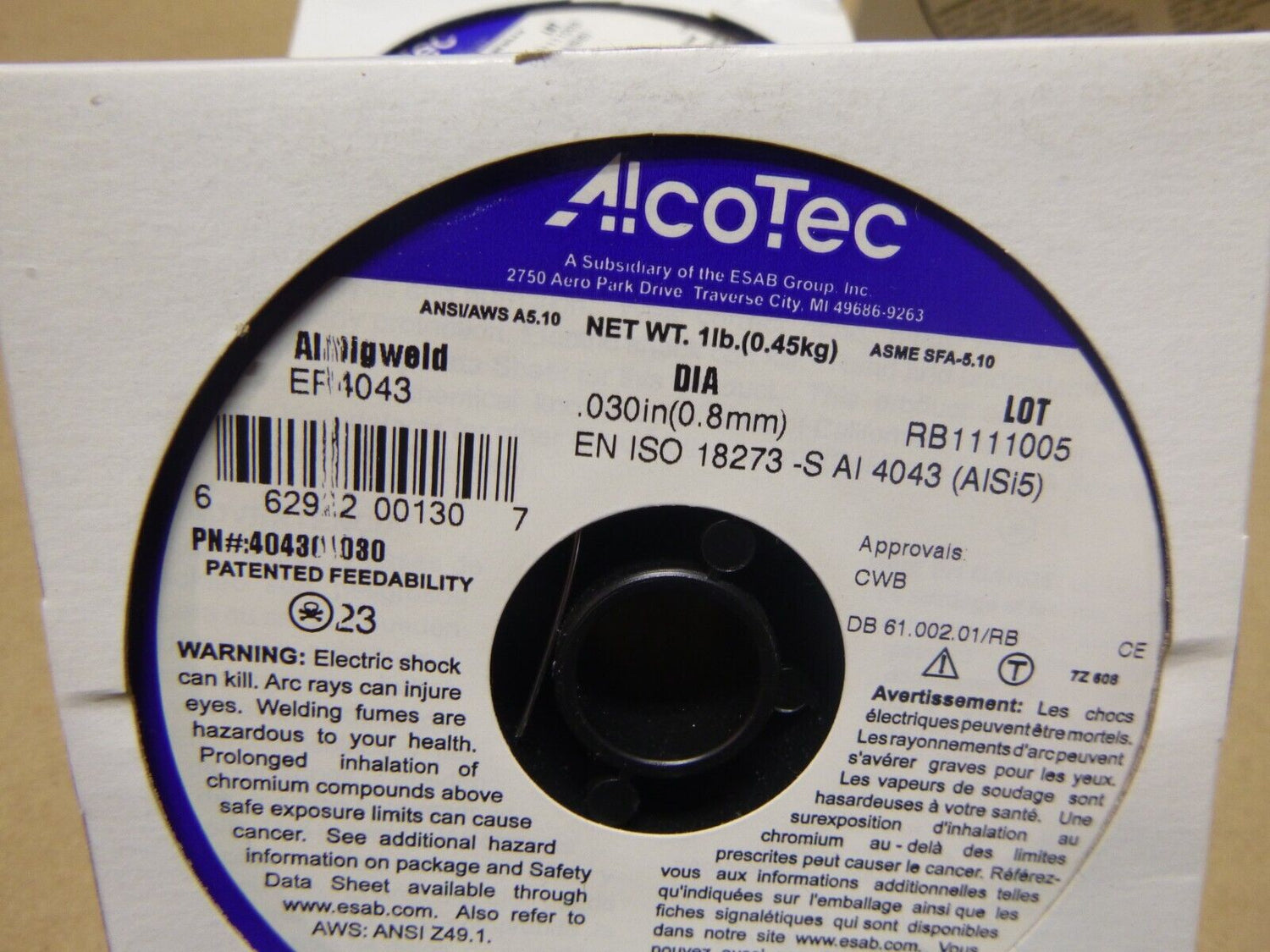 4x ALCOTEC MIG Welding Wire, Aluminum, ER4043, 0.030 in 1LB Spool | Industrial MRO Replacement Parts, Manufacturing Machine Parts &amp; Components, Heavy Equipment Parts Supplier