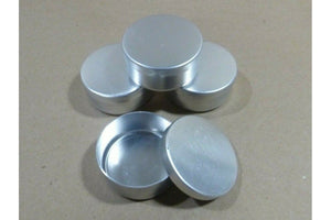 4x Dual Mfg Aluminum Dish W/ Cover, 2" (50mm) dia, 7/8" (22mm) depth, 45mL Cap - Royal Equipment Royal Equipment