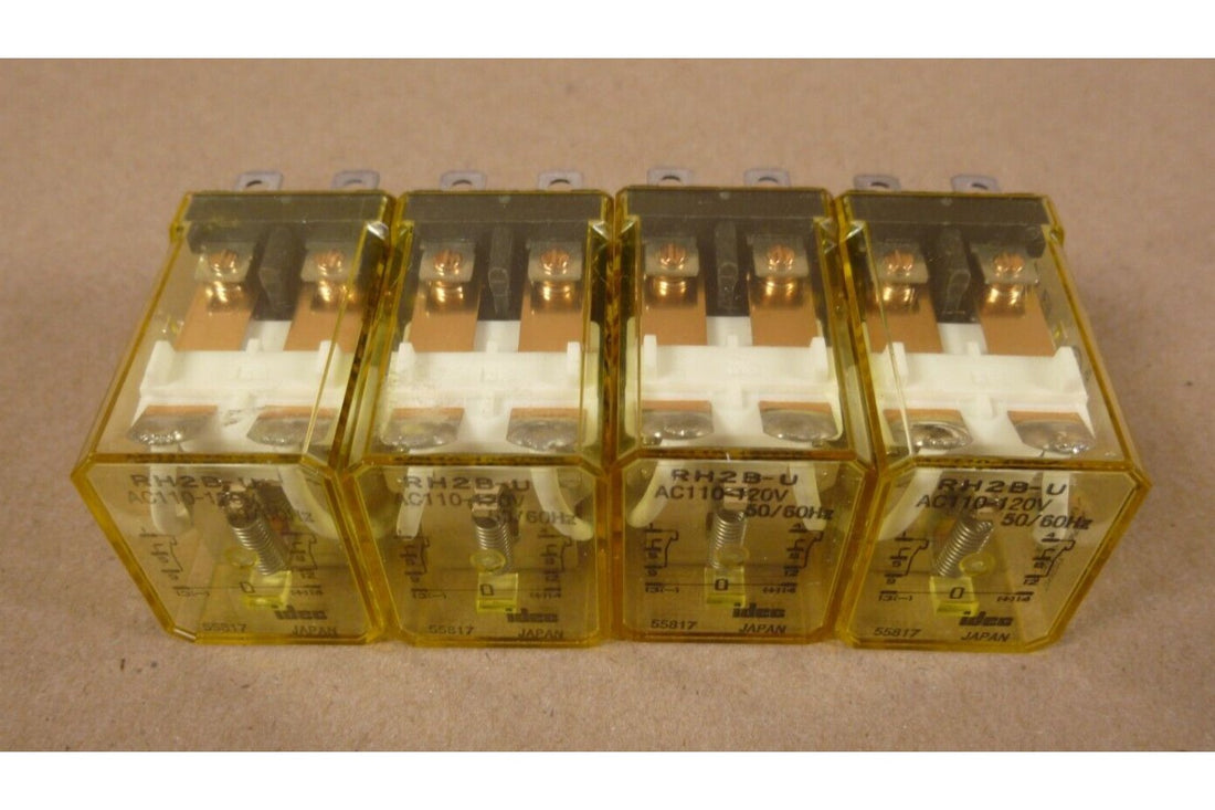 (4x) Idec Japan RH2B-U Relay 110/120VAC NEW | Electrical MRO Replacement Parts &amp; Components and Commercial Electrical Supplies Company