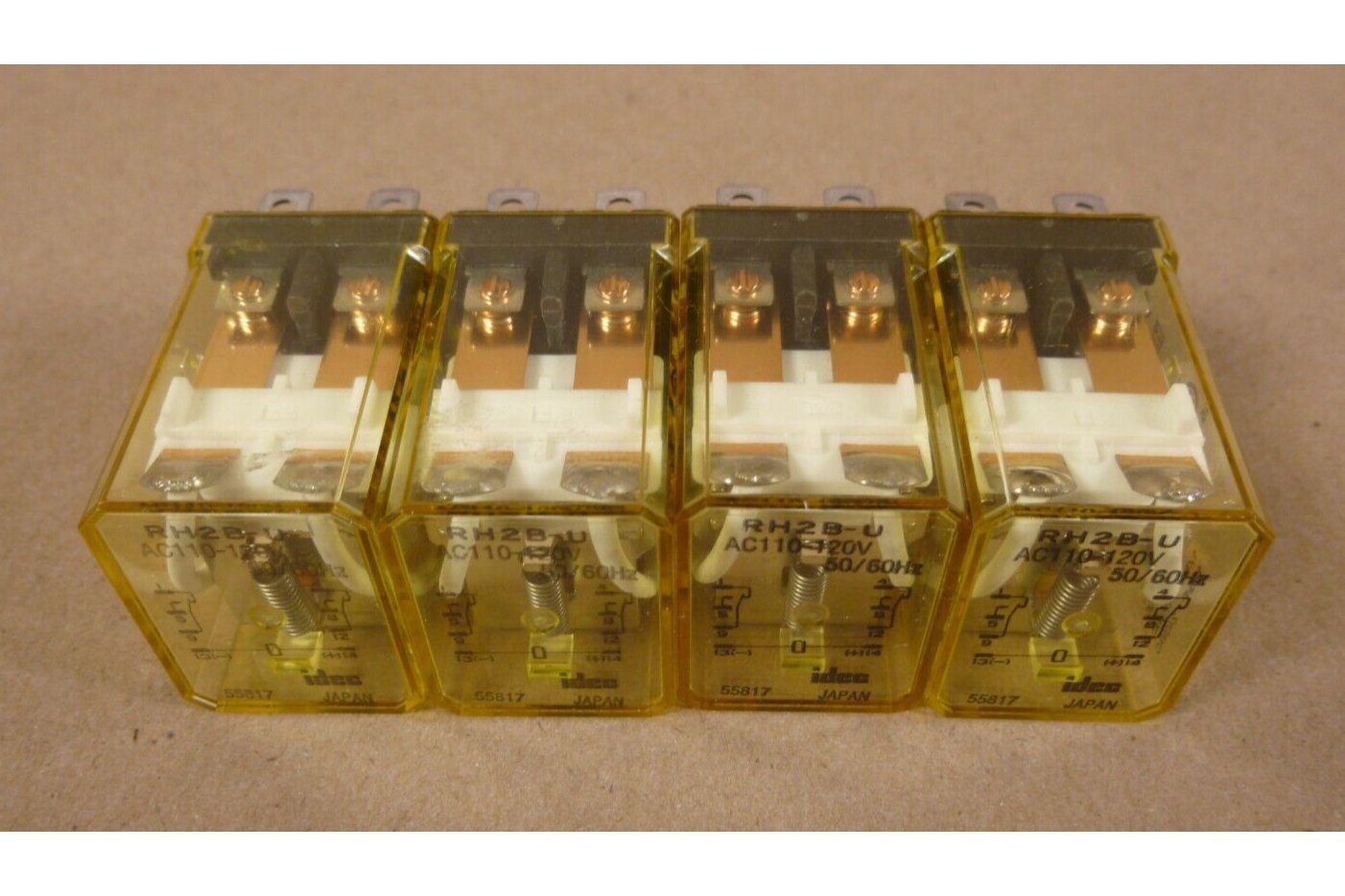 (4x) Idec Japan RH2B-U Relay 110/120VAC NEW | Electrical MRO Replacement Parts &amp; Components and Commercial Electrical Supplies Company