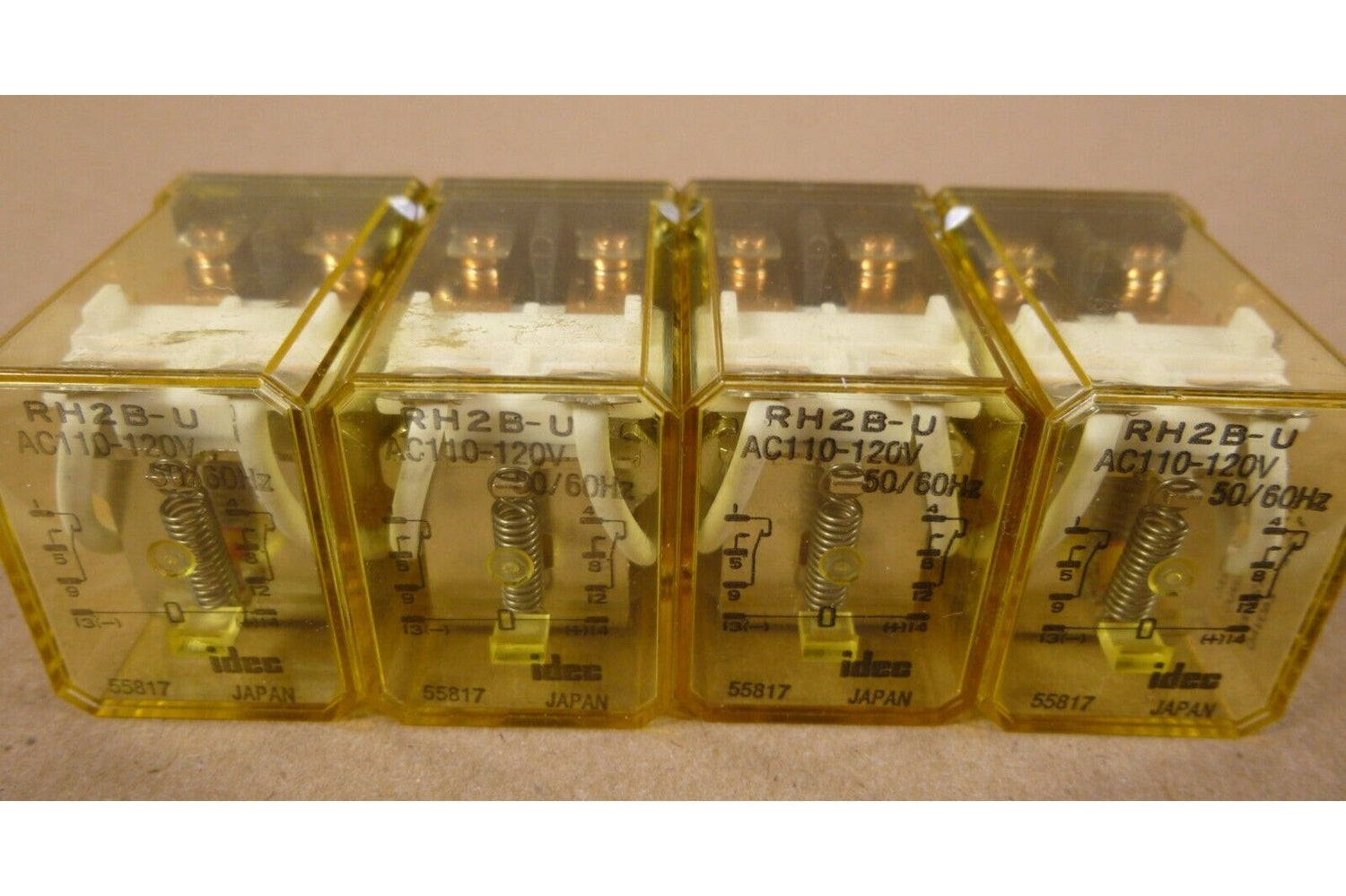 (4x) Idec Japan RH2B-U Relay 110/120VAC NEW | Electrical MRO Replacement Parts &amp; Components and Commercial Electrical Supplies Company