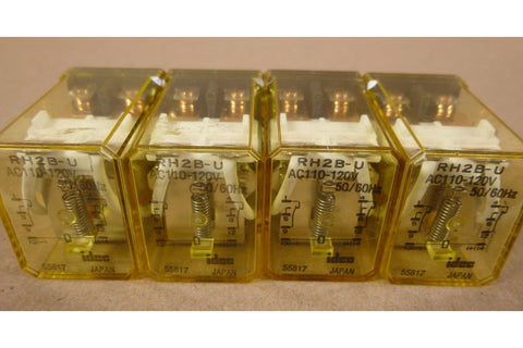 (4x) Idec Japan RH2B - U Relay 110/120VAC NEW - Royal Equipment Royal Equipment