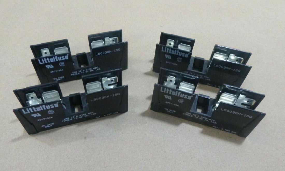 4x New Littelfuse L60030M-1SQ Midget Fuse Block 30 Amp 600 Volt AC/DC (Lot of 4) | Electrical MRO Replacement Parts &amp; Components and Commercial Electrical Supplies Company