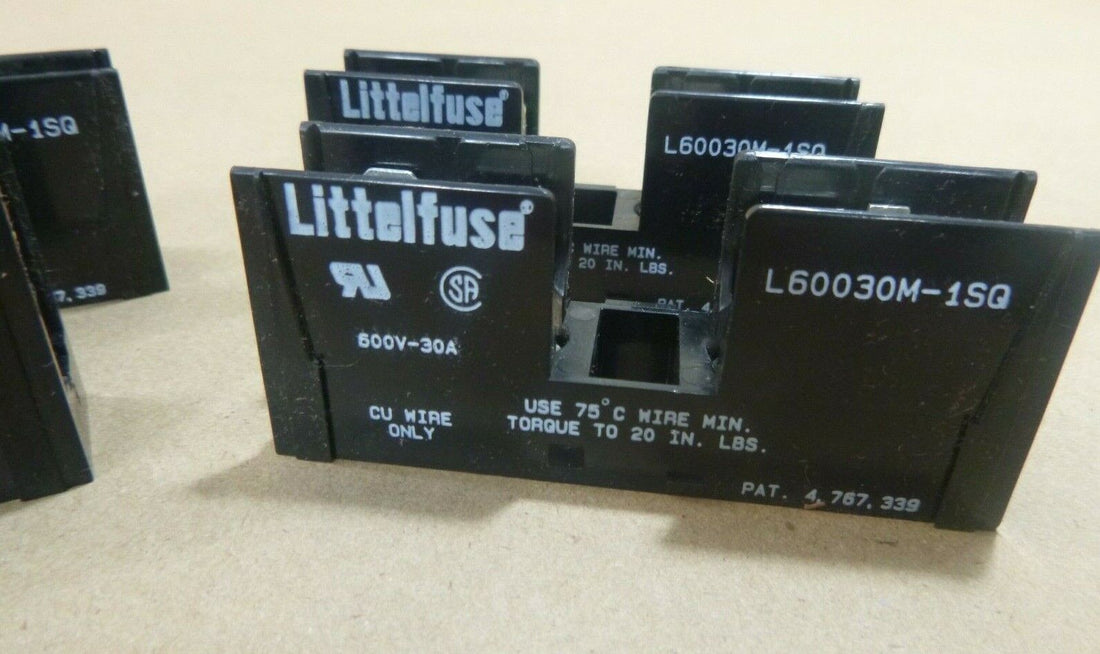 4x New Littelfuse L60030M-1SQ Midget Fuse Block 30 Amp 600 Volt AC/DC (Lot of 4) | Electrical MRO Replacement Parts &amp; Components and Commercial Electrical Supplies Company