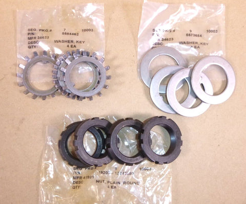 4x USGI M998 Humvee Geared Hub Spindle Lock Nut, Washer & Key ( 12 Piece Kit ) - Royal Equipment USGI