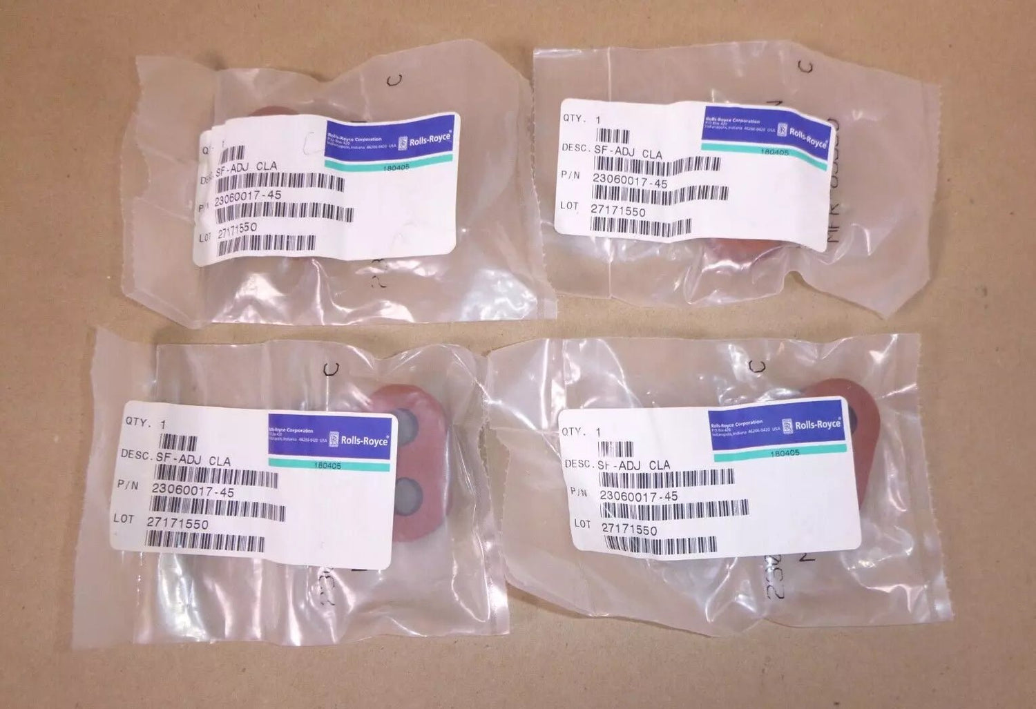 4x USGI ROLLS ROYCE Aircraft Cushion Loop Clamp 23060017 - 45, 5340 - 01 - 507 - 6883 - Royal Equipment ROLLS ROYCE
