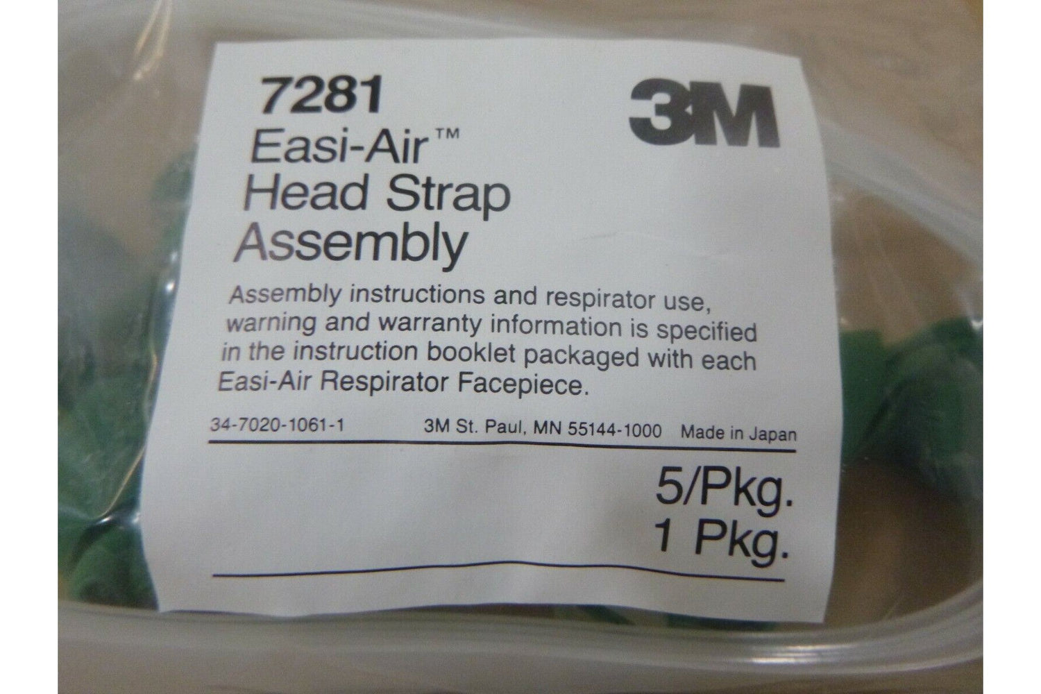 (5 PACK) 3M 7281 EASI-AIR HEAD STRAP ASSEMBLY FOR 7000 SERIES RESPIRATOR | Industrial MRO Replacement Parts, Manufacturing Machine Parts &amp; Components, Heavy Equipment Parts Supplier