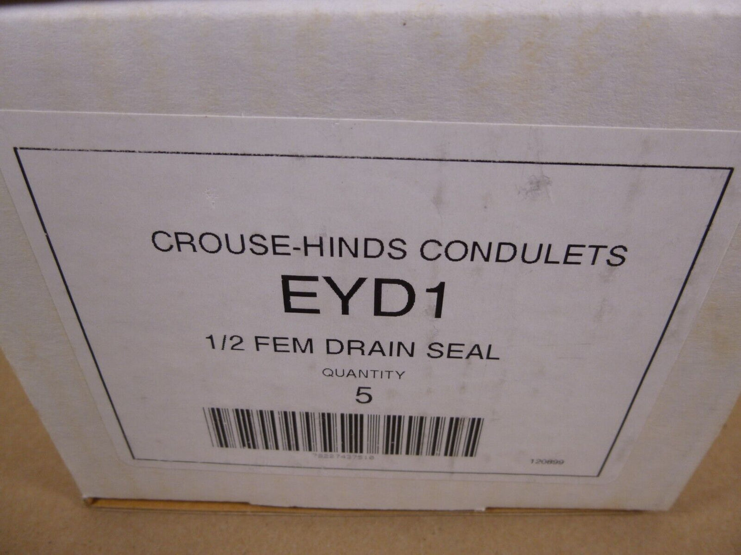 (5 Pack) Crouse Hinds EYD1 Condulet Conduit Sealing 1/2" Female Drain Seal EYD | Industrial MRO Replacement Parts, Manufacturing Machine Parts &amp; Components, Heavy Equipment Parts Supplier