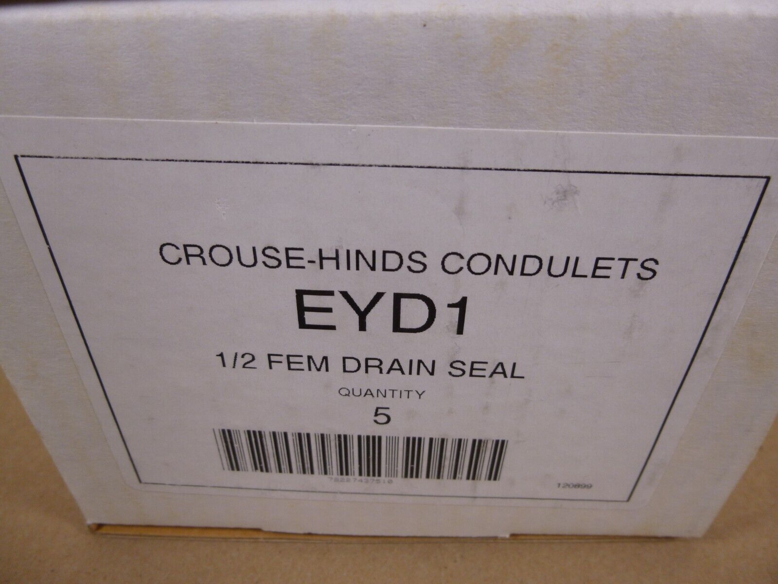 (5 Pack) Crouse Hinds EYD1 Condulet Conduit Sealing 1/2" Female Drain Seal EYD | Industrial MRO Replacement Parts, Manufacturing Machine Parts &amp; Components, Heavy Equipment Parts Supplier