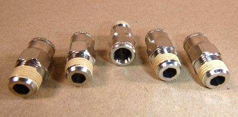 5 Pcs. Push to Connect Stainless Steel Tube Fitting 1/4" Tube Od x 1/8" NPT Male - Royal Equipment GUILD