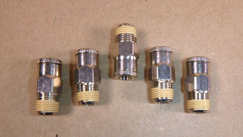 5 Pcs. Push to Connect Stainless Steel Tube Fitting 1/4" Tube Od x 1/8" NPT Male - Royal Equipment GUILD