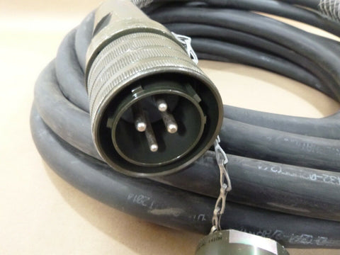 (50' Foot) 4 AWG Electric Power Cable Assembly W/ Mil - C - 22999 Size 32 Connectors - Royal Equipment MIL