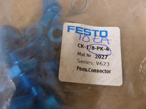 (50 PACK) Festo CK - 1/8 - PK - 4 Quick Connector , 2027 - Royal Equipment Festo