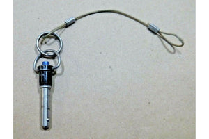 5/16" X 1" GRIP 17 - 4 STAINLESS STEEL BALL LOCK QUICK RELEASE PIN W/ LANYARD - Royal Equipment Royal Equipment