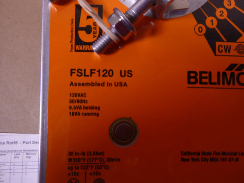 FSLF120 US Belimo Fire & Smoke Actuator, 30 in-lb, Spring return, 120 Vac | Electrical MRO Replacement Parts & Components and Commercial Electrical Supplies Company