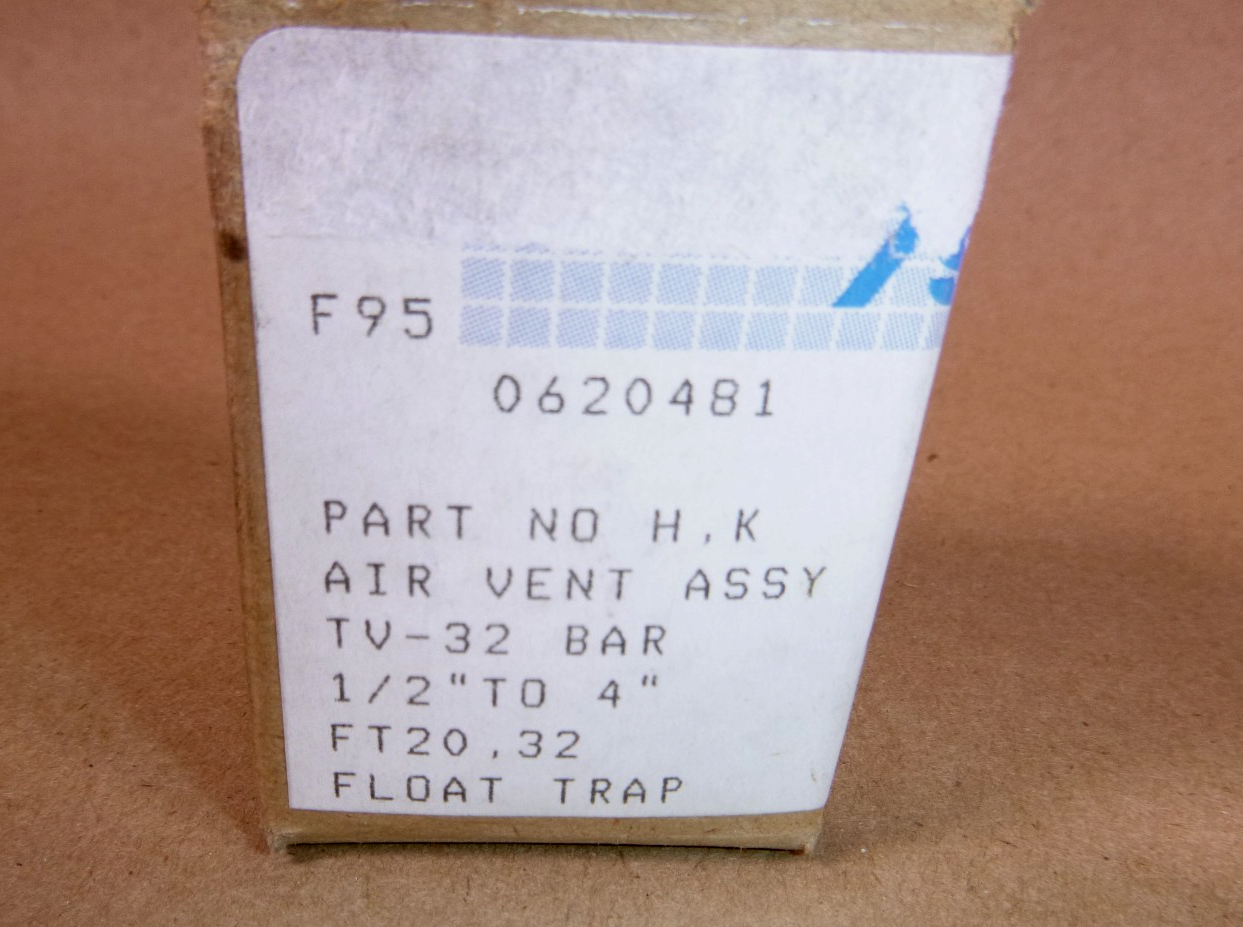 Spirax Sarco 0620481 Air Vent Assembly 32 Bar 1/2" to 4" FT20, 32 Float Trap | Industrial MRO Replacement Parts, Manufacturing Machine Parts &amp; Components, Heavy Equipment Parts Supplier