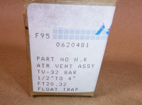 Spirax Sarco 0620481 Air Vent Assembly 32 Bar 1/2" to 4" FT20, 32 Float Trap | Industrial MRO Replacement Parts, Manufacturing Machine Parts & Components, Heavy Equipment Parts Supplier