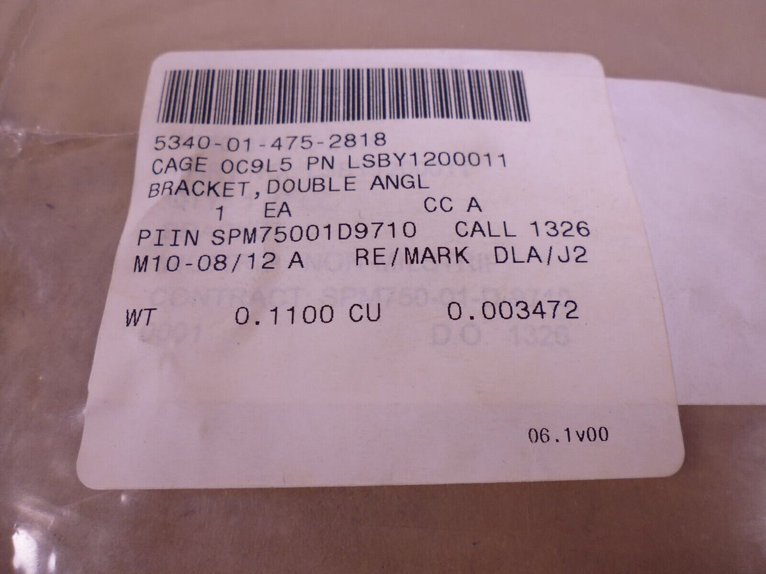 (3x) General Dynamics LSBY1200011 Double Angle Bracket M1A2 , 5340-01-475-2818 | Replacement Truck Parts, Trailer Accessories, Automobile Supplies, Car Parts &amp; Accessories