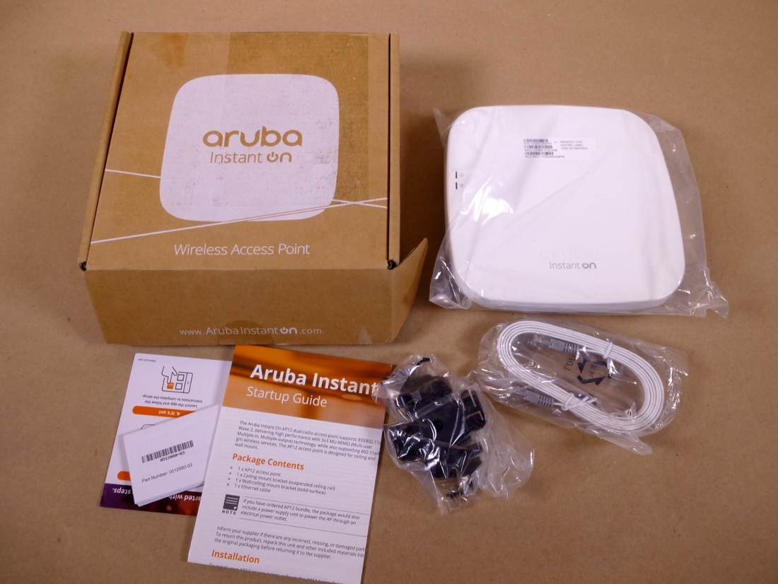 AP12 Aruba Instant On Wireless Access Point 802.11ac Up to 1,300 Mbps R2X00A *NO POWER SUPPLY* | Electrical MRO Replacement Parts &amp; Components and Commercial Electrical Supplies Company