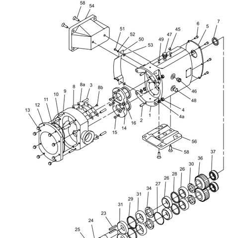 OEM Alfa Laval Rotorcase For SRU4 SRU-4 SRU Rotary Lobe Pump