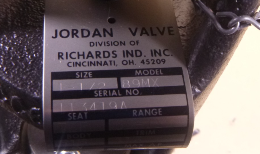 Jordan Valve 89MX Mixing Mark 89 3-Way Temperature Regulator , 1-1/2" , 316 | Industrial MRO Replacement Parts, Manufacturing Machine Parts &amp; Components, Heavy Equipment Parts Supplier