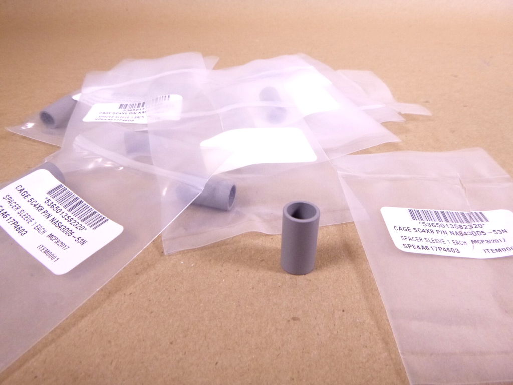 5/16" ID x 7/16" OD x 0.830" Tall Gray Aluminum Spacer Standoff Sleeve (10 Pcs) | Industrial Replacement Nuts & Bolts Distributor and Machinery Screws & Fasteners Supply