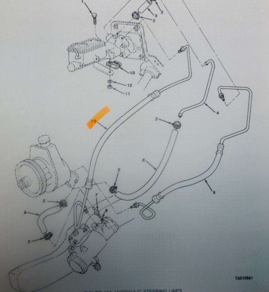 USGI CUCV M1008 Power Steering Hydraulic Hose Line GM 7838942, 4720-01-148-2761 | Replacement Truck Parts, Trailer Accessories, Automobile Supplies, Car Parts & Accessories