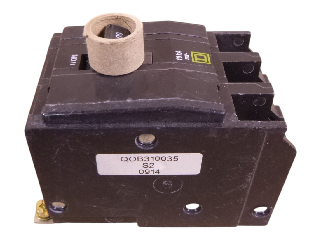 *MISSING SCREW* Square D QOB310035 Mini Bolt-On Circuit Breaker 100A 3Pole 240V QO | Electrical MRO Replacement Parts &amp; Components and Commercial Electrical Supplies Company