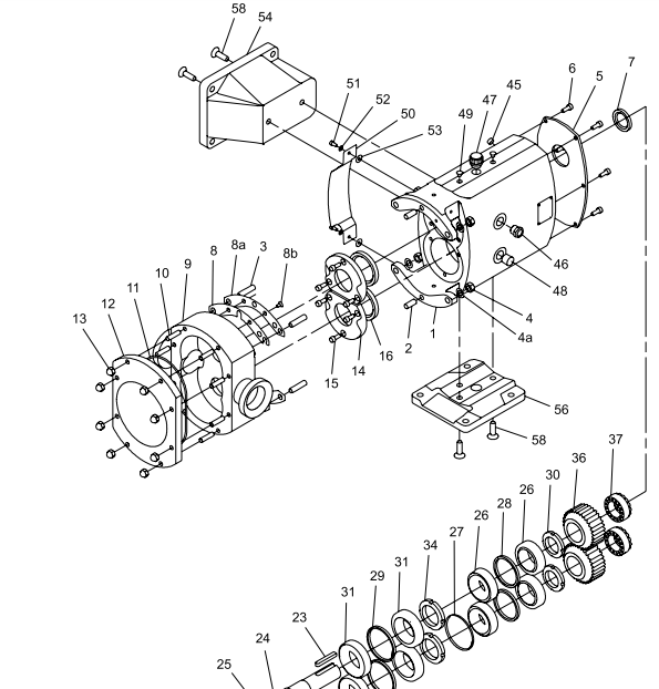 OEM Alfa Laval 9630046124 Plain Rotorcase Cover For SRU4 SRU-4 Rotary Lobe Pump | Industrial Electric Motors, Pumps & Parts