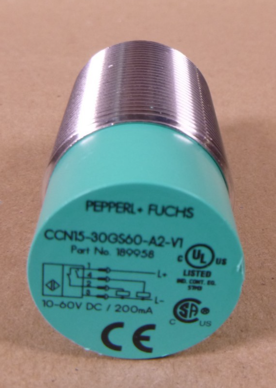 Pepperl Fuchs CCN15-30GS60-A2-V1 Proximity Sensor, 189958, 10-60V DC / 200 mA | Electrical MRO Replacement Parts & Components and Commercial Electrical Supplies Company
