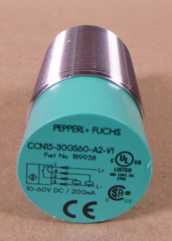 Pepperl Fuchs CCN15-30GS60-A2-V1 Proximity Sensor, 189958, 10-60V DC / 200 mA | Electrical MRO Replacement Parts & Components and Commercial Electrical Supplies Company
