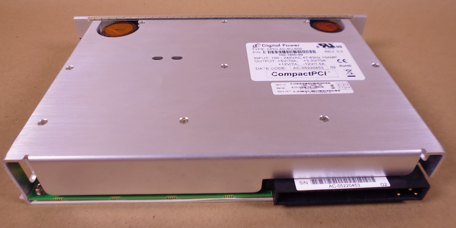 Digital Power CPCI AC-6U-600 600Watt Compact Power Supply , 100-240VAC | Electrical MRO Replacement Parts &amp; Components and Commercial Electrical Supplies Company