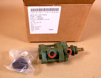 M813 M939 Dash Mount Valve Trailer Air Brake Control 11669066, 4810-01-107-9694 | Genuine M35 Military Truck Parts and M939 Cargo Truck Surplus Parts