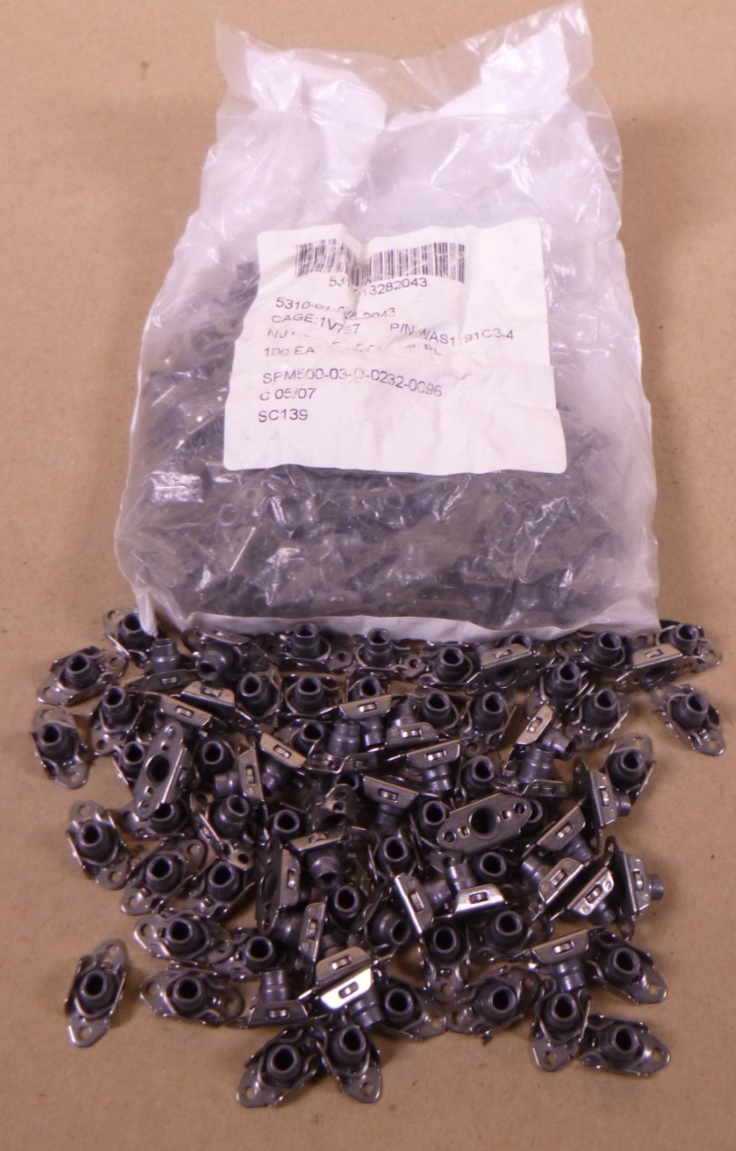 (180x) NAS1791C3-4 LOCK PLATE NUTS A-286 , 10-32 x 13/32" , 5310-01-328-2043 | Industrial Replacement Nuts &amp; Bolts Distributor and Machinery Screws &amp; Fasteners Supply