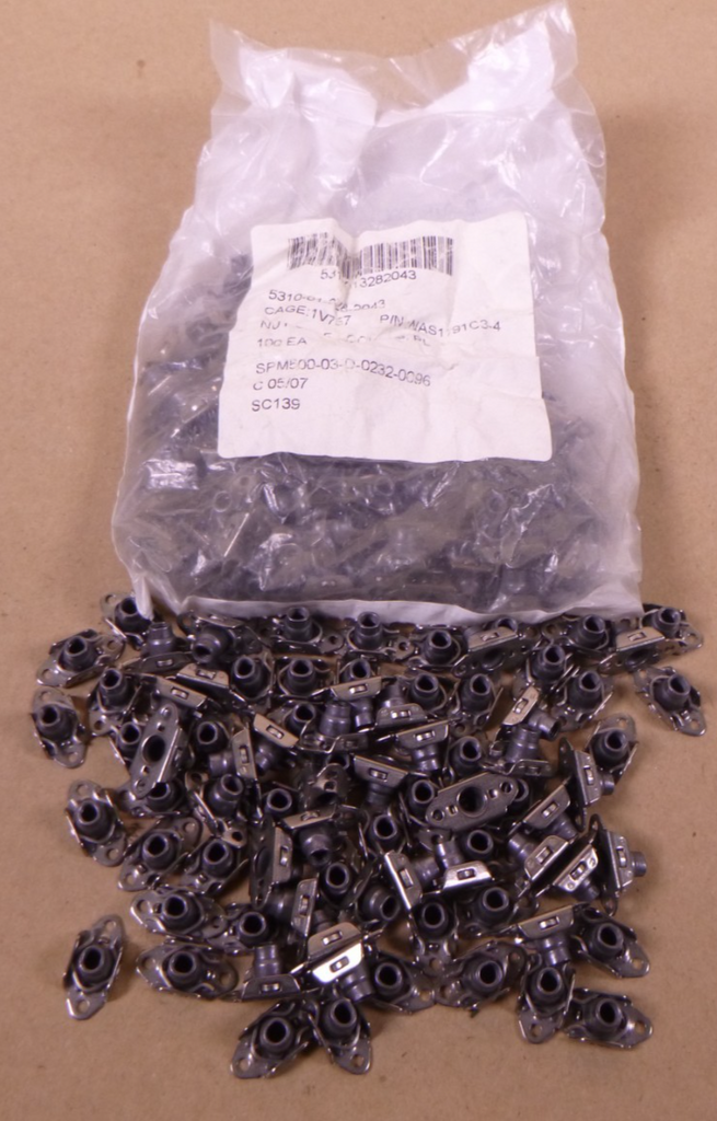 (180x) NAS1791C3-4 LOCK PLATE NUTS A-286 , 10-32 x 13/32" , 5310-01-328-2043 | Industrial Replacement Nuts & Bolts Distributor and Machinery Screws & Fasteners Supply