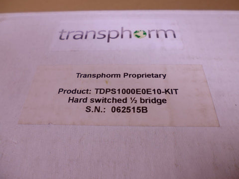 Transphorm TDPS1000E0E10-KIT Hard Switched 1/2 Bridge Kit 1KW HB Buck Or Boost | Electrical MRO Replacement Parts & Components and Commercial Electrical Supplies Company