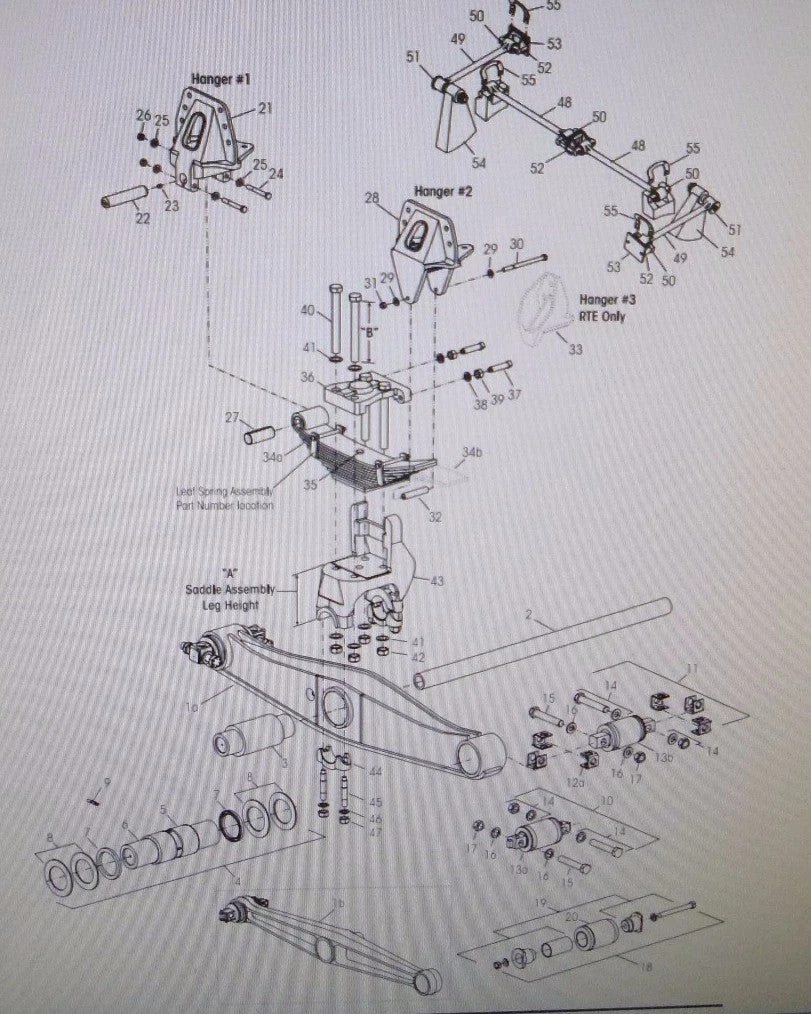 Hendrickson 29828-034 Spring Mounting Kit RT/RTE 34K 40K 46K 48 5340-01-454-6298 | Replacement Truck Parts, Trailer Accessories, Automobile Supplies, Car Parts & Accessories