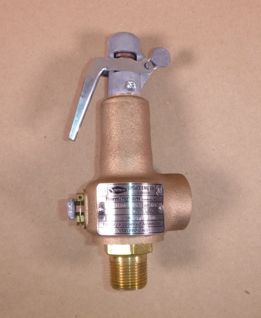 Relief Valve ASME Section VIII Steam, Bronze Trim 3/4" MNPT To 1" FMPT 15 Psi | Industrial MRO Replacement Parts, Manufacturing Machine Parts &amp; Components, Heavy Equipment Parts Supplier