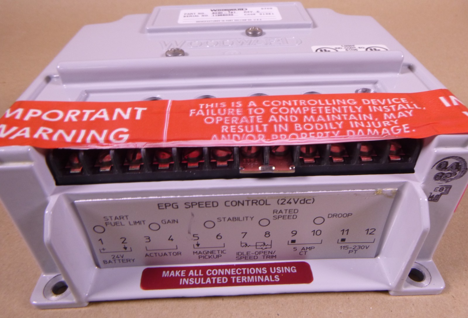 Woodward 8290-191 24V EPG Speed Controller , REV. C | Replacement Truck Parts, Trailer Accessories, Automobile Supplies, Car Parts &amp; Accessories