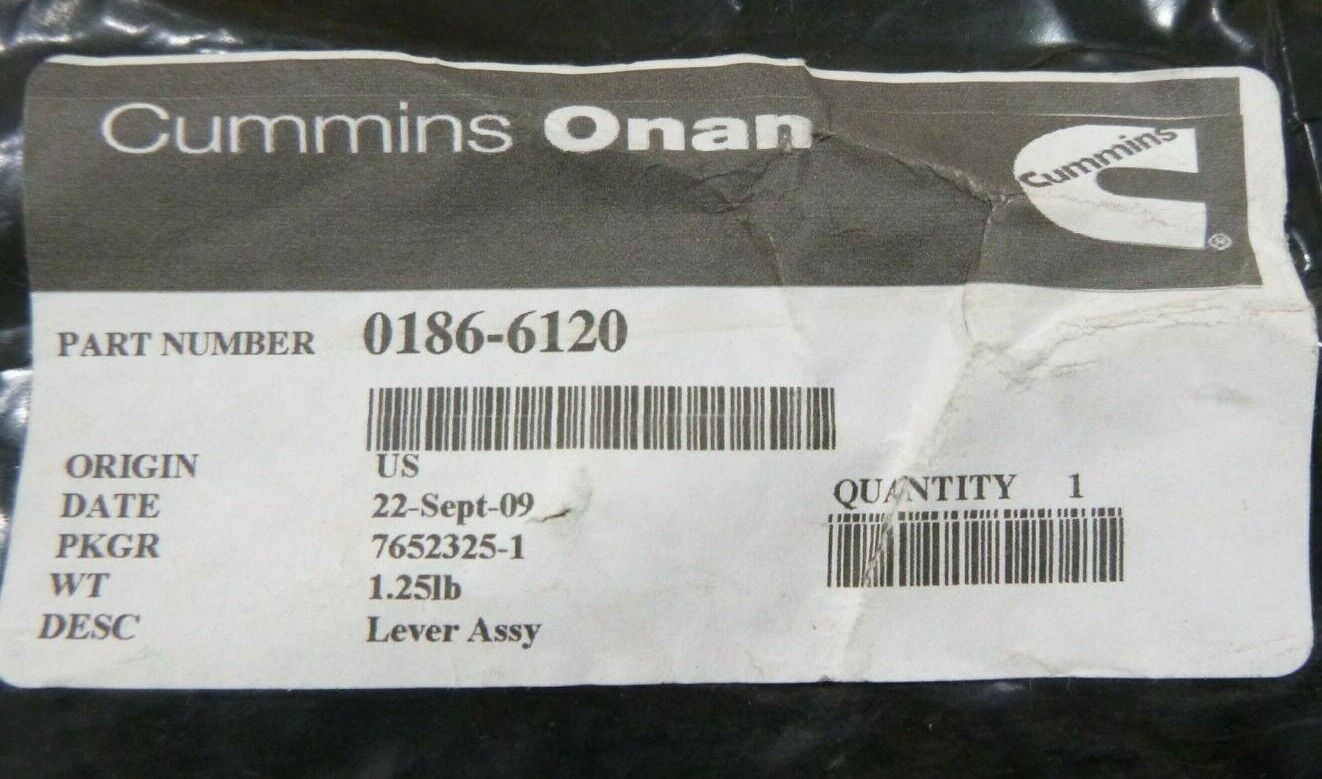GENUINE CUMMINS ONAN 186-6120 GOVERNOR LEVER FOR MEP802A MEP803A GENERATOR LPW4 | Genuine MEP Generator Replacement Parts and Military Surplus Generator Parts