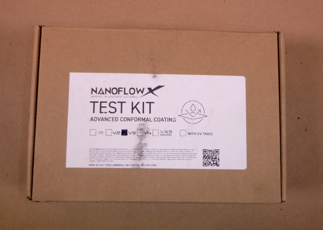 NANOFLOW V3 Air Curable Electronics Coating Test Kit With Saltwater Protection | Industrial MRO Replacement Parts, Manufacturing Machine Parts &amp; Components, Heavy Equipment Parts Supplier